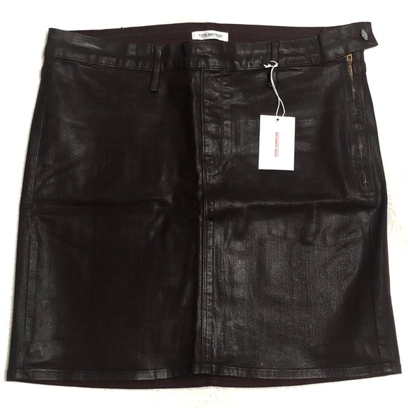 Good American Coated Denim Mini Skirt - Picture 5 of 8